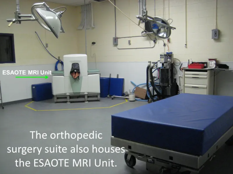 The orthopedic surgery suite also houses the EASOTE MRI Unit